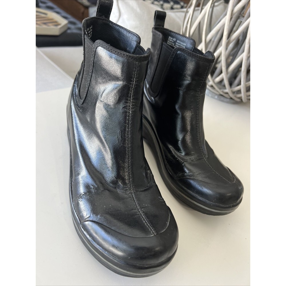 Dansko Vail Rain Boots Canvas Rubber Women’s Black 9.5 (40)